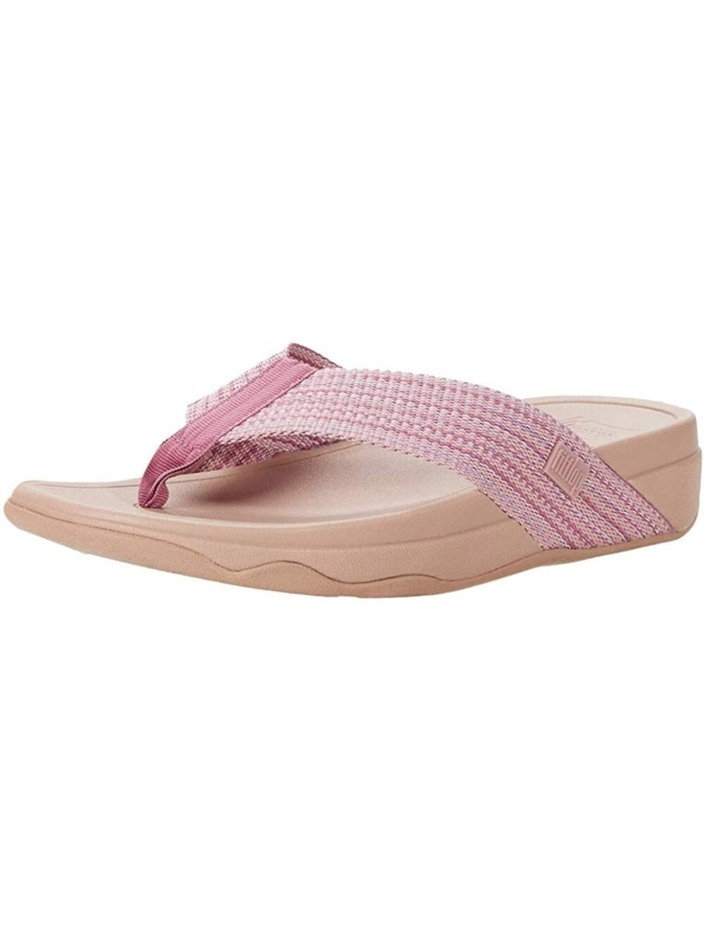 FitFlop Surfa Sandals Womens 6 Pink Woven Arch Support Ergonomic Flip Flops New - Picture 2 of 7